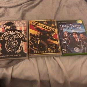 Blu ray dvds used but not scratched bad in good condition also have a Xbox game